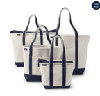Medium Natural 5 Pocket Open Top Canvas Tote Bag