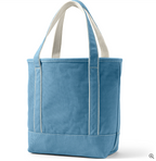 Medium Solid Color 5 Pocket Open Top Canvas Tote Bag