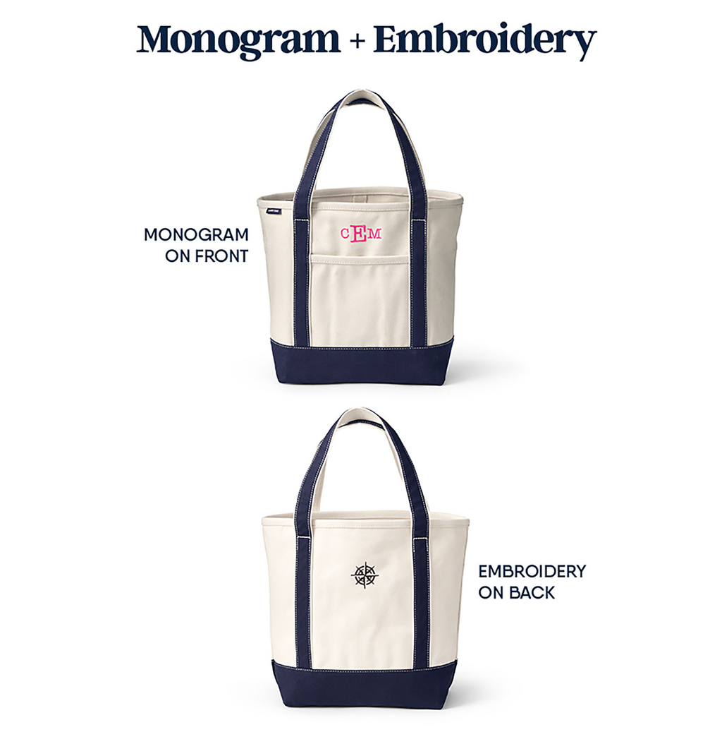 Medium Solid Color 5 Pocket Open Top Canvas Tote Bag