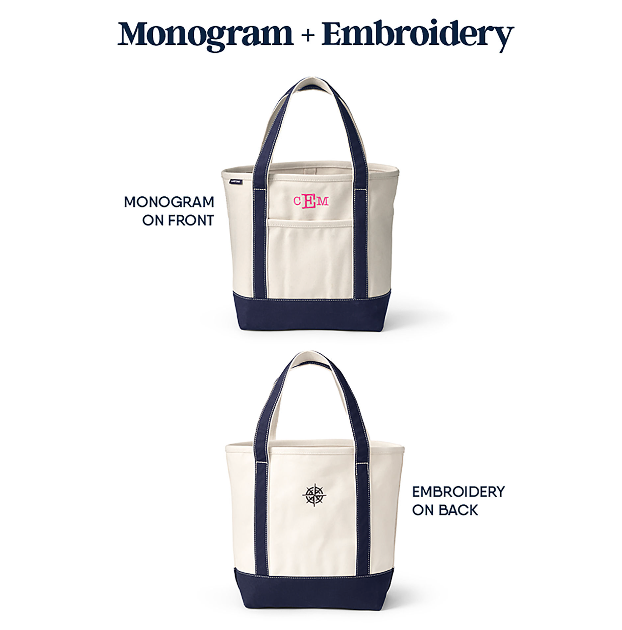 Medium Solid Color 5 Pocket Open Top Canvas Tote Bag