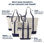 Medium Solid Color 5 Pocket Open Top Canvas Tote Bag