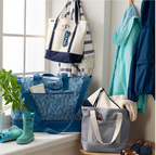 Medium Solid Color 5 Pocket Open Top Canvas Tote Bag