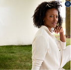 Women's Long Sleeve Waffle Knit Button Placket Top