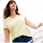 Women's Relaxed Supima Cotton Short Sleeve V-Neck T-Shirt