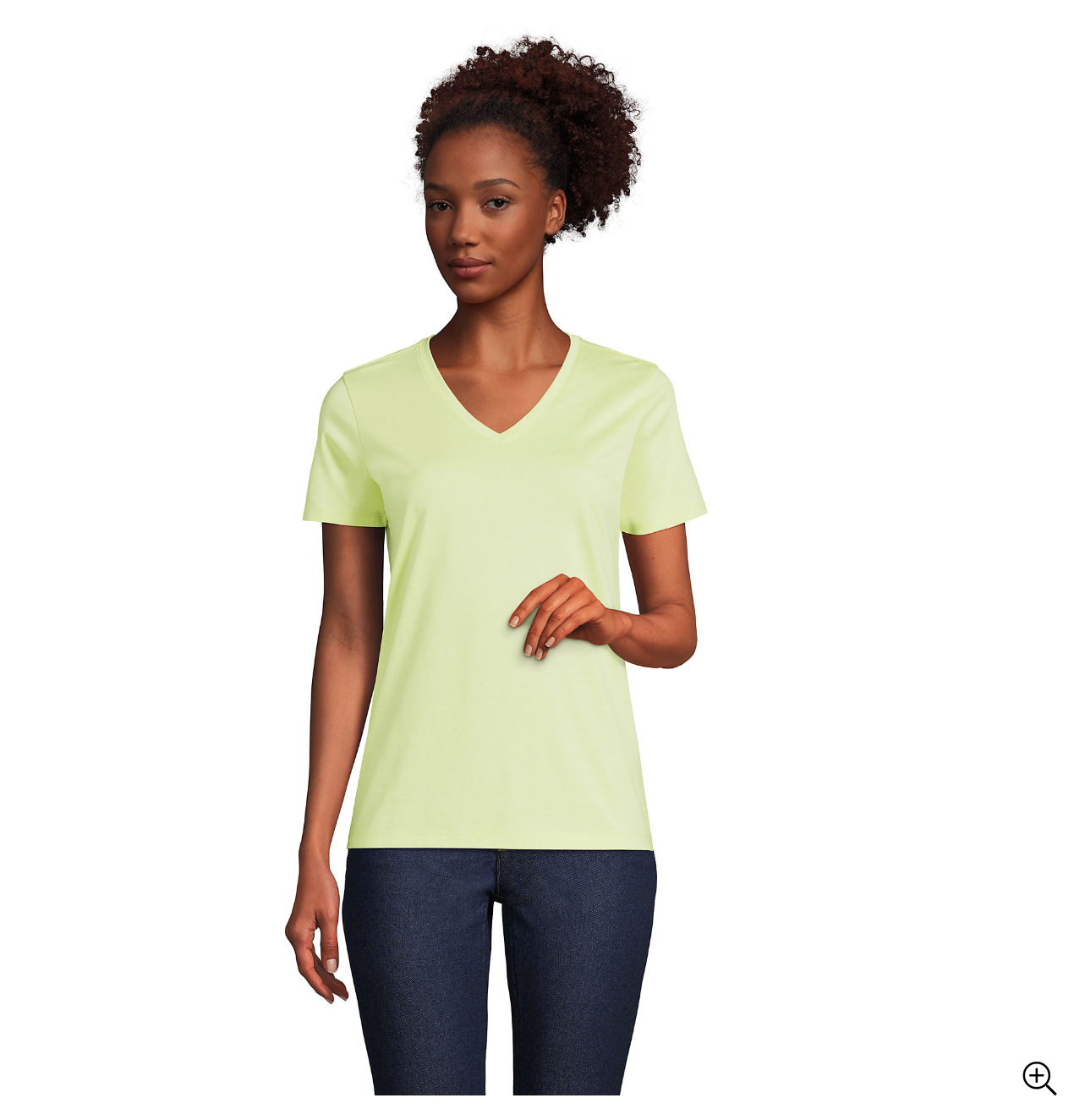 Women's Relaxed Supima Cotton Short Sleeve V-Neck T-Shirt