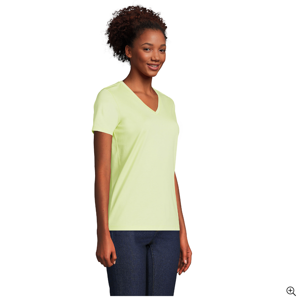 Women's Relaxed Supima Cotton Short Sleeve V-Neck T-Shirt