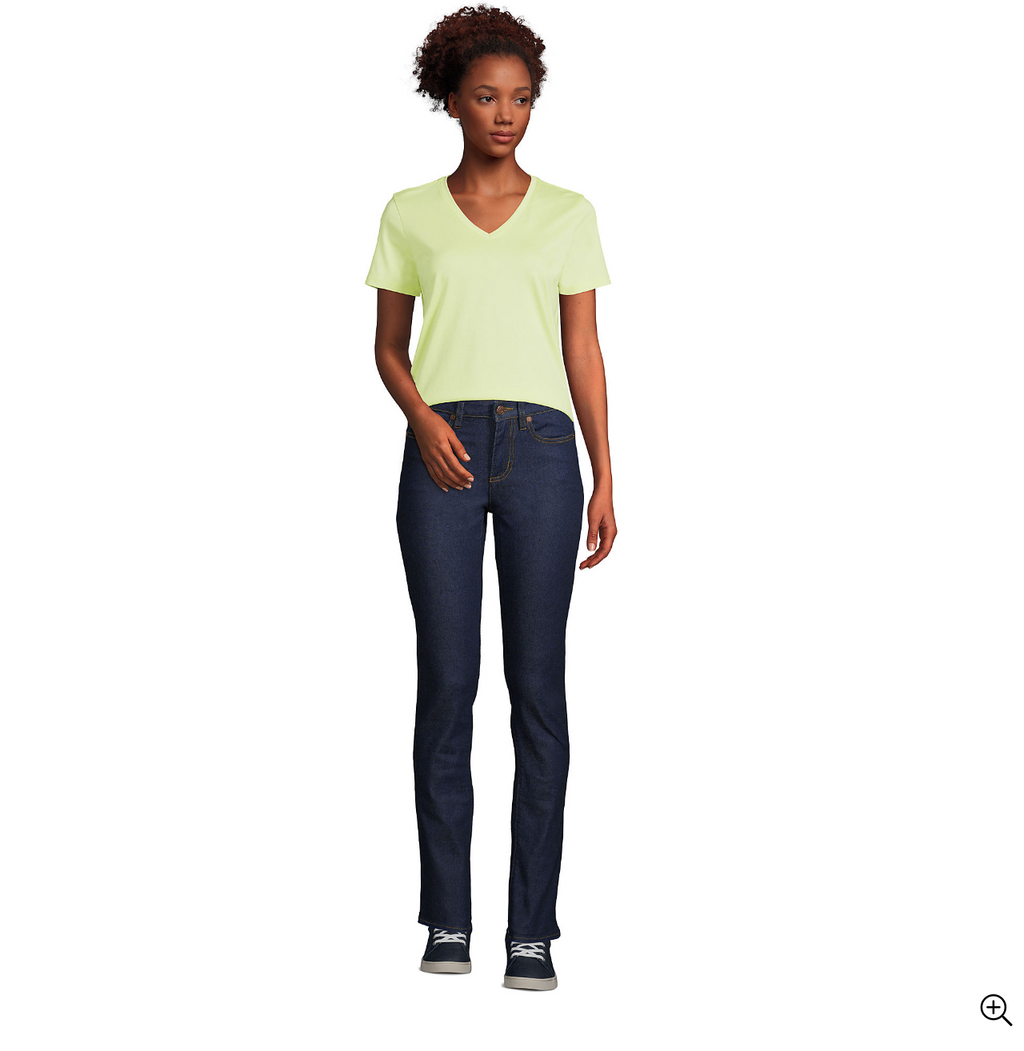 Women's Relaxed Supima Cotton Short Sleeve V-Neck T-Shirt