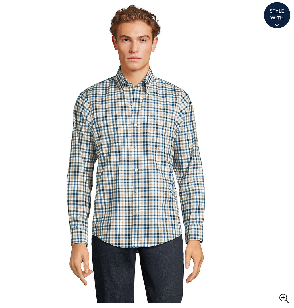 Men's Traditional Fit No Iron Twill Shirt