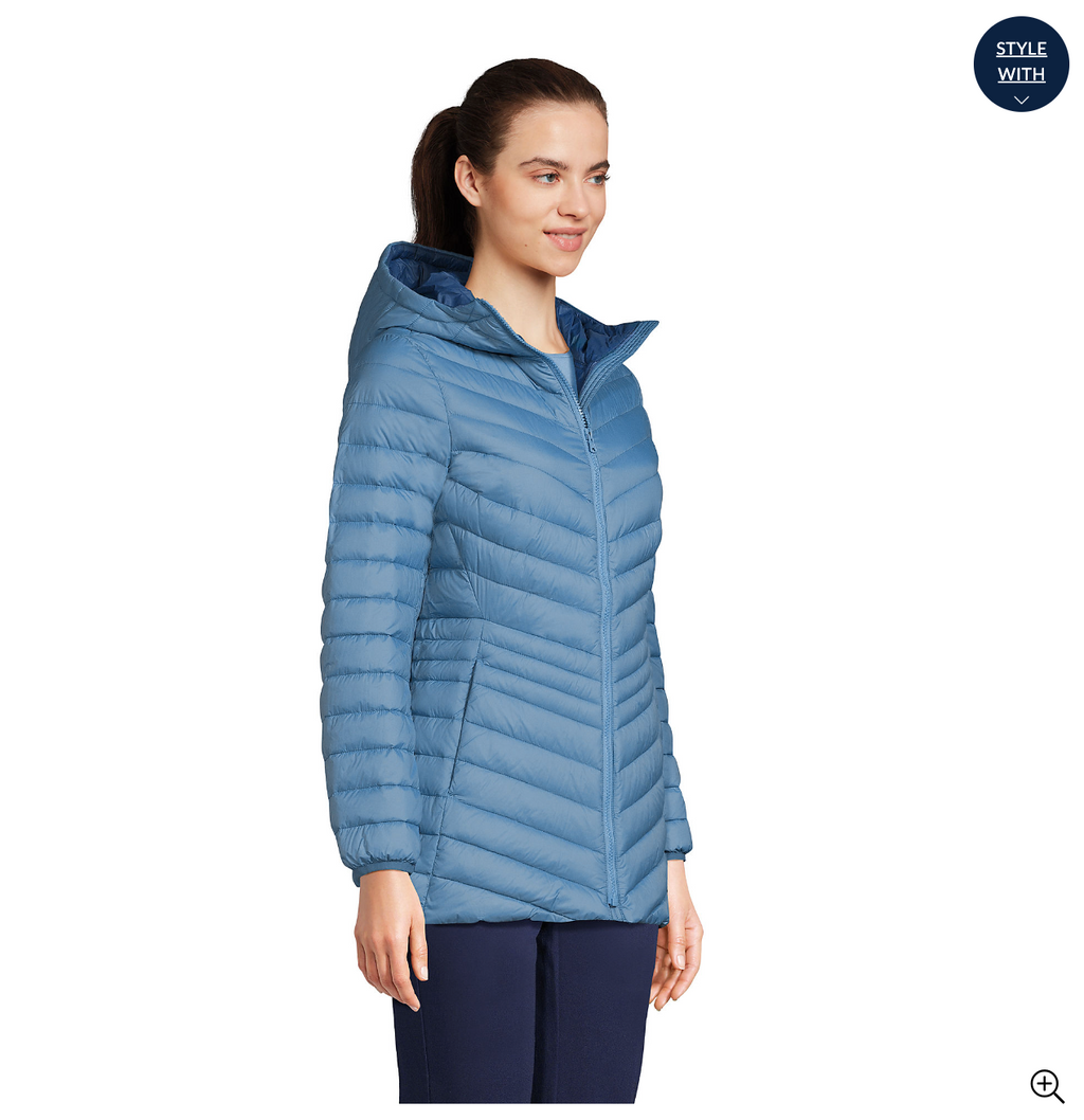 Women's Wanderweight Ultralight Packable Hooded Long Down Jacket