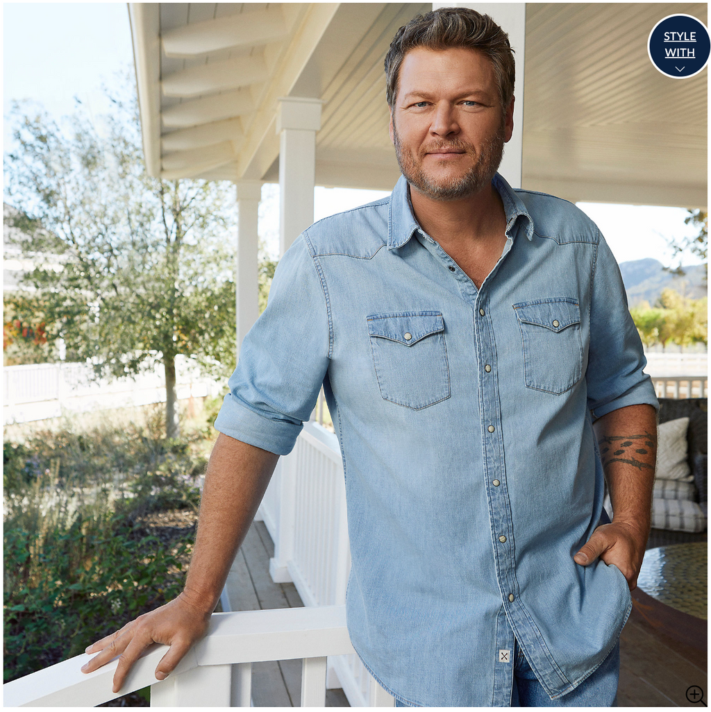 Blake Shelton x Lands' End Men's Traditional Fit Western Shirt