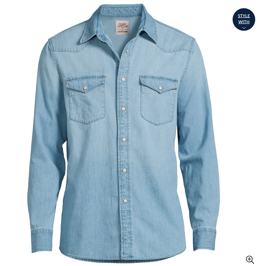 Blake Shelton x Lands' End Men's Traditional Fit Western Shirt