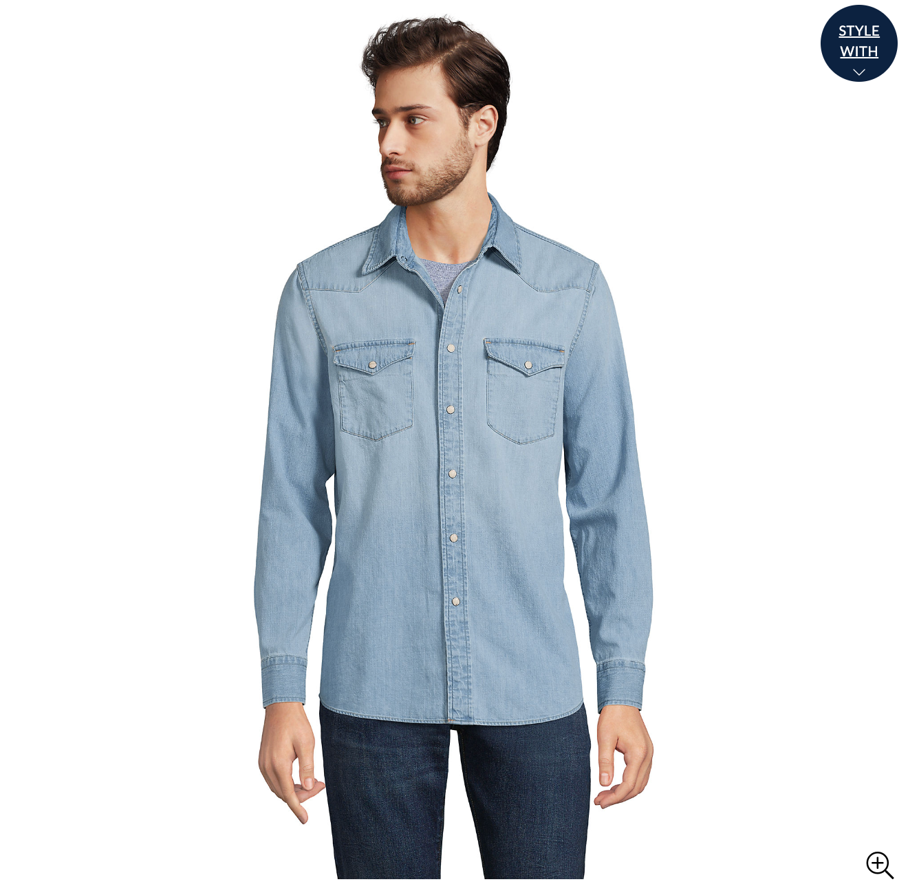 Blake Shelton x Lands' End Men's Traditional Fit Western Shirt
