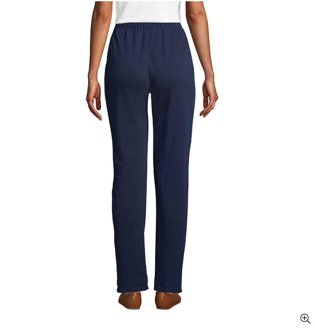 Women's Sport Knit High Rise Elastic Waist Pull On Pants