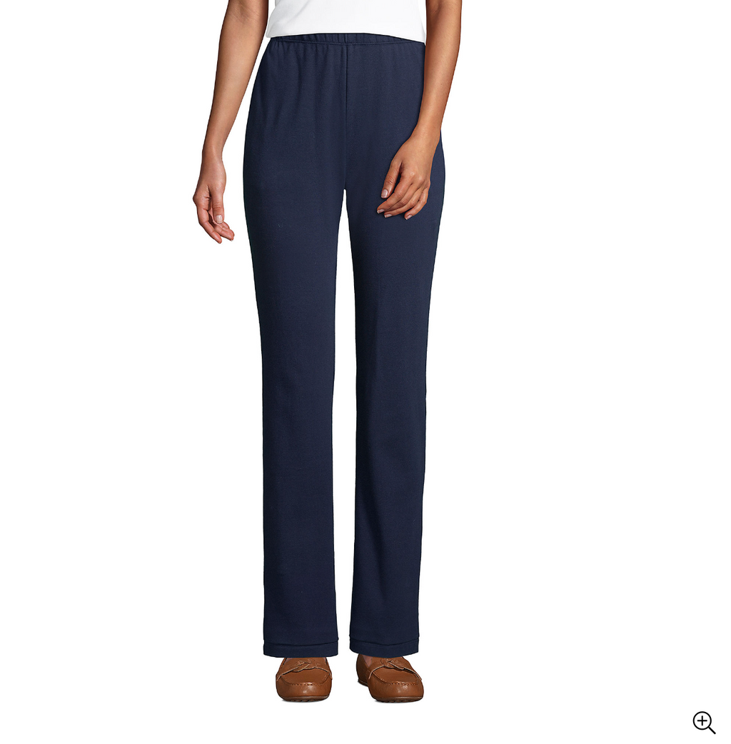 Women's Sport Knit High Rise Elastic Waist Pull On Pants