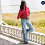 Women's Recover High Rise Wide Leg Blue Jeans