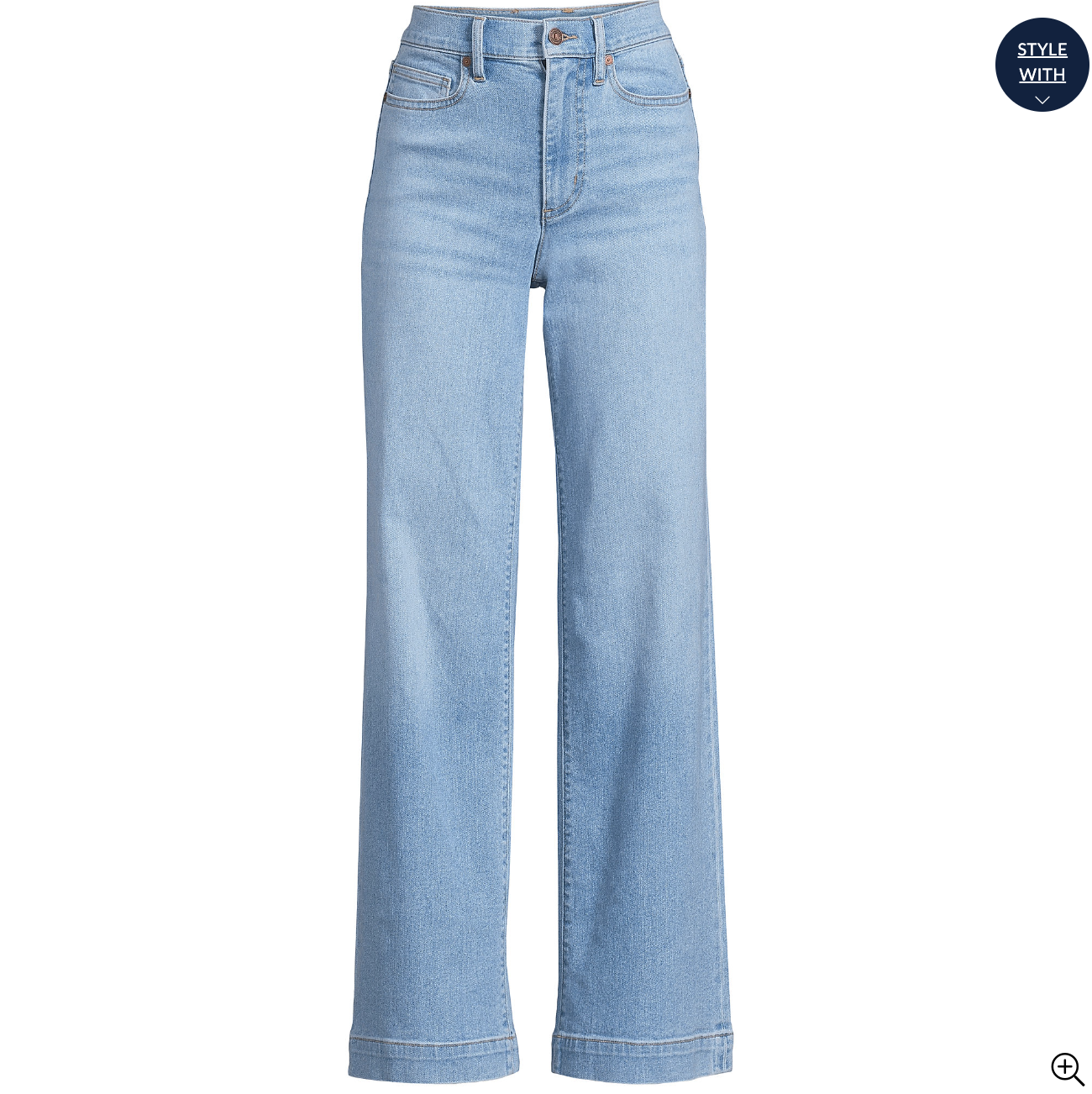 Women's Recover High Rise Wide Leg Blue Jeans