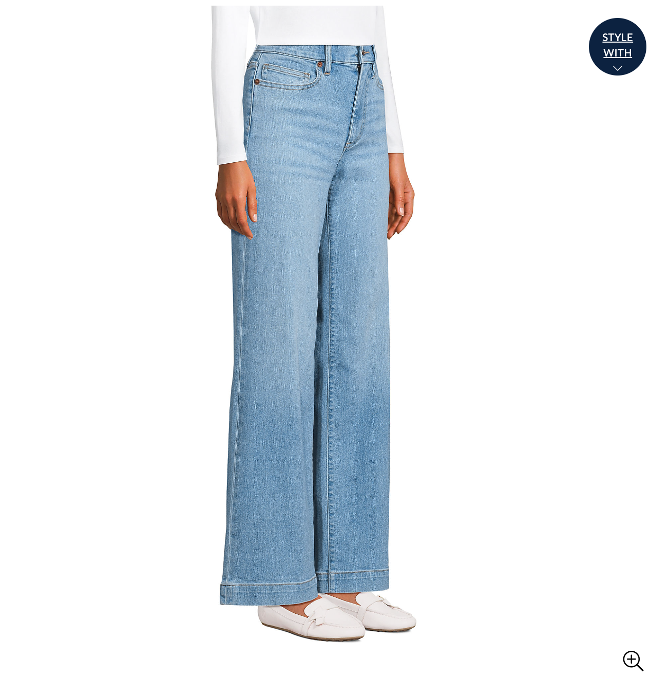 Women's Recover High Rise Wide Leg Blue Jeans