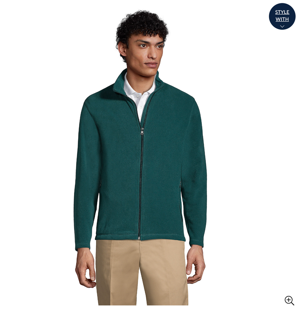 Men's Full-Zip Mid-Weight Fleece Jacket