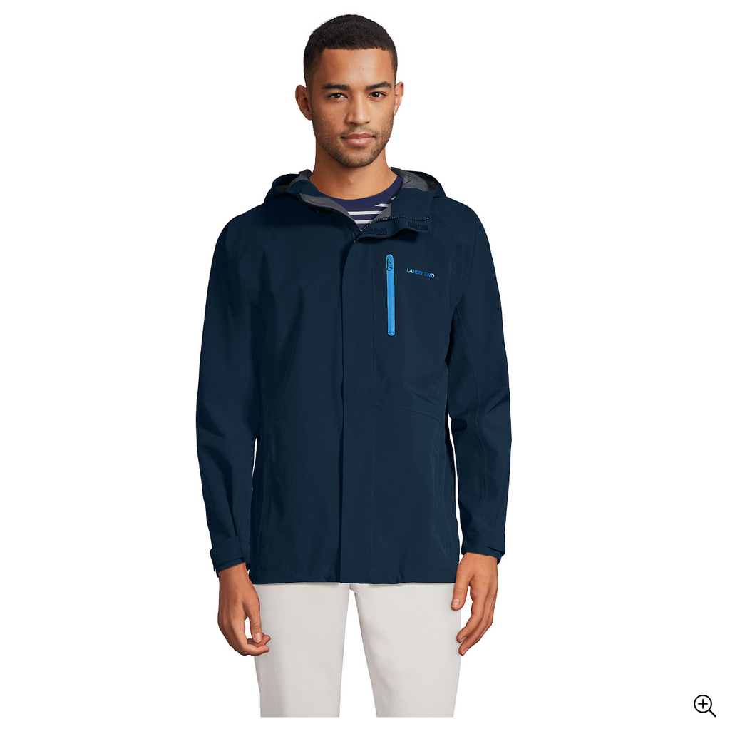 Men's Waterproof Hooded Packable Rain Jacket