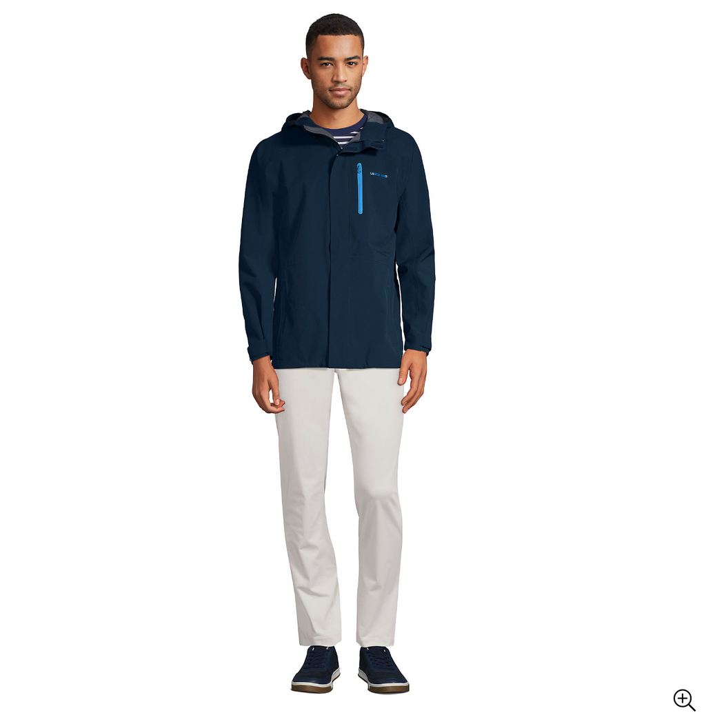 Men's Waterproof Hooded Packable Rain Jacket