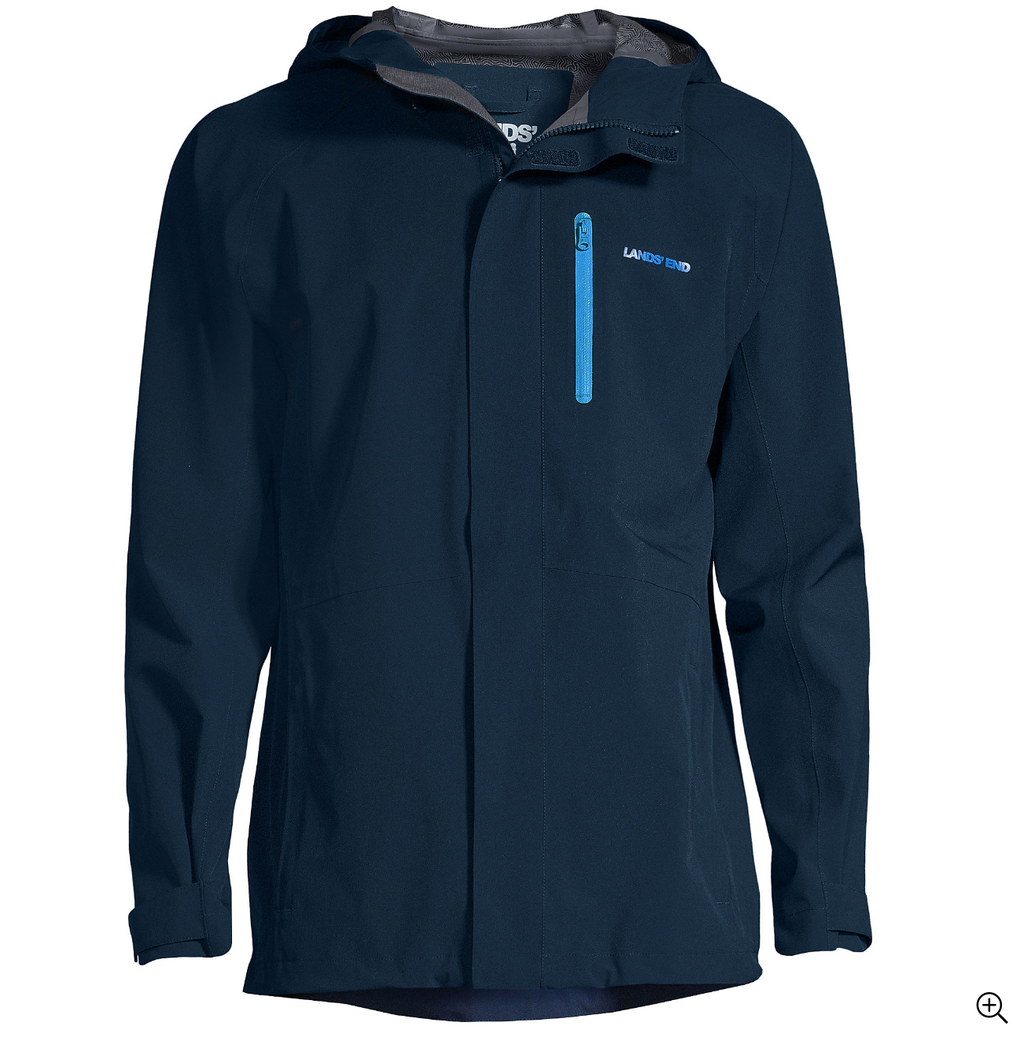 Men's Waterproof Hooded Packable Rain Jacket