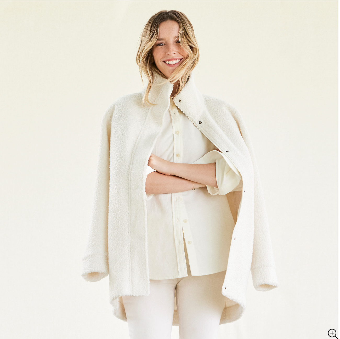 Women's Boucle Fleece Coat