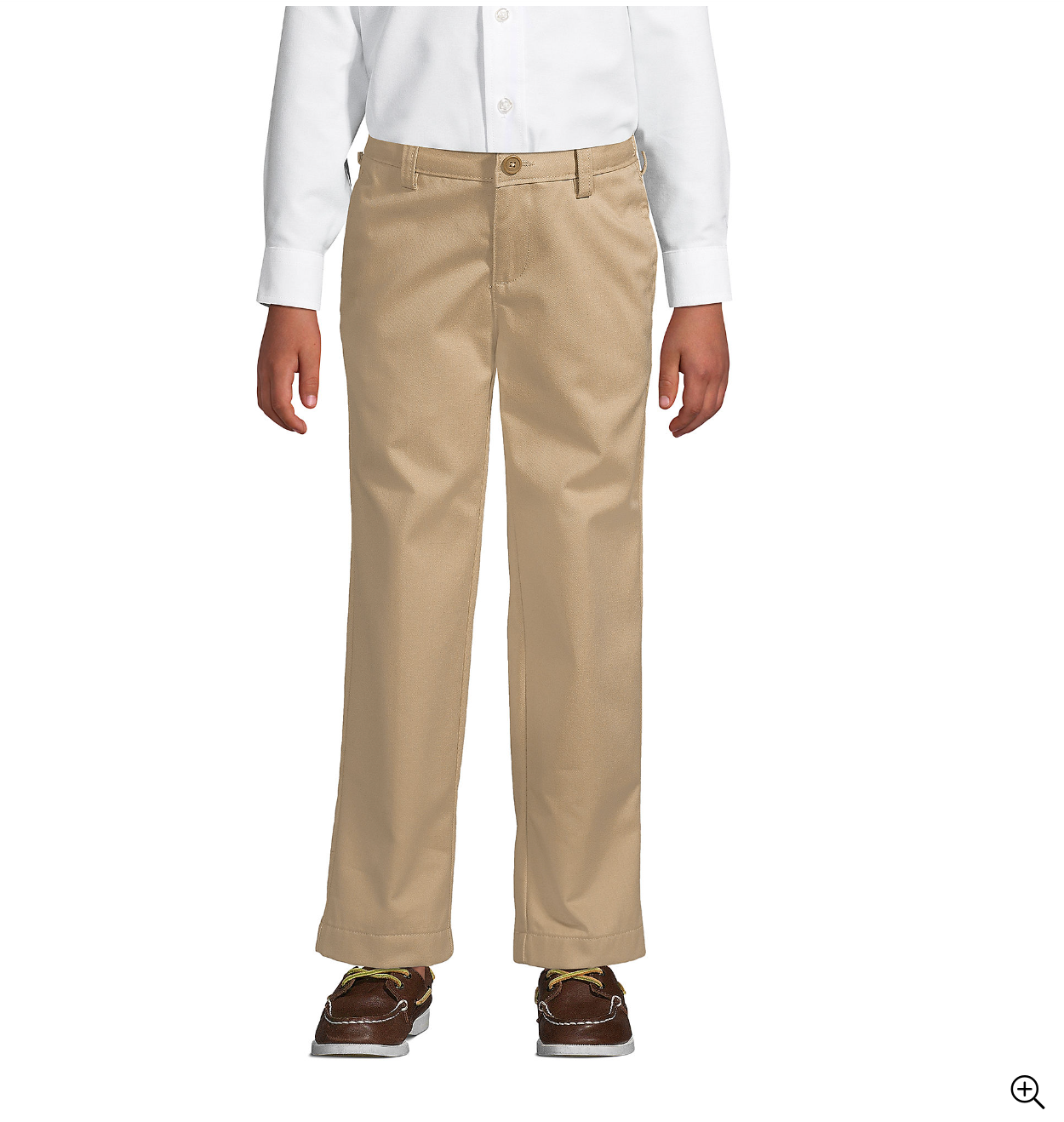 School Uniform Boy's Iron Knee Wrinkle Resistant Plain Front Chino Pants