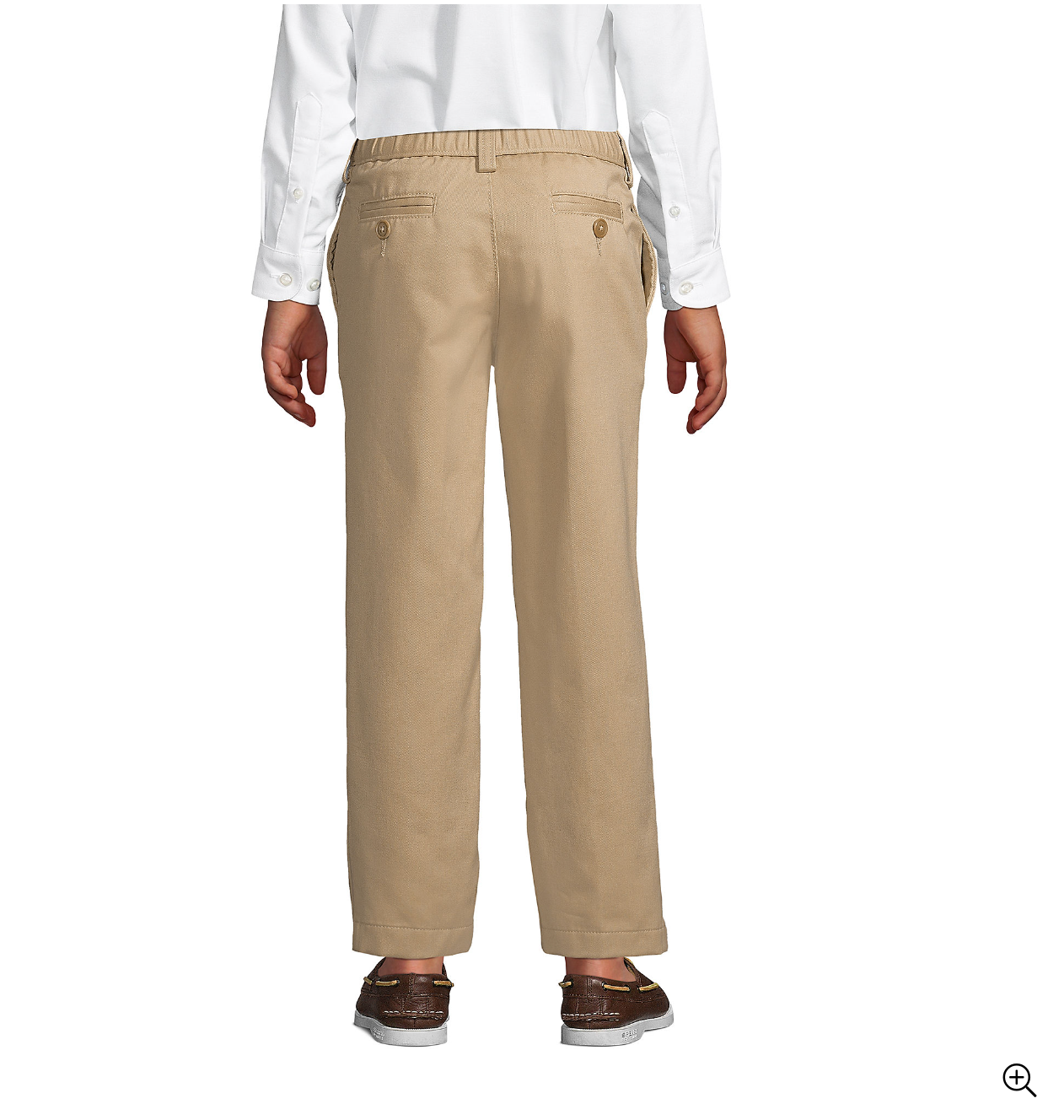 School Uniform Boy's Iron Knee Wrinkle Resistant Plain Front Chino Pants
