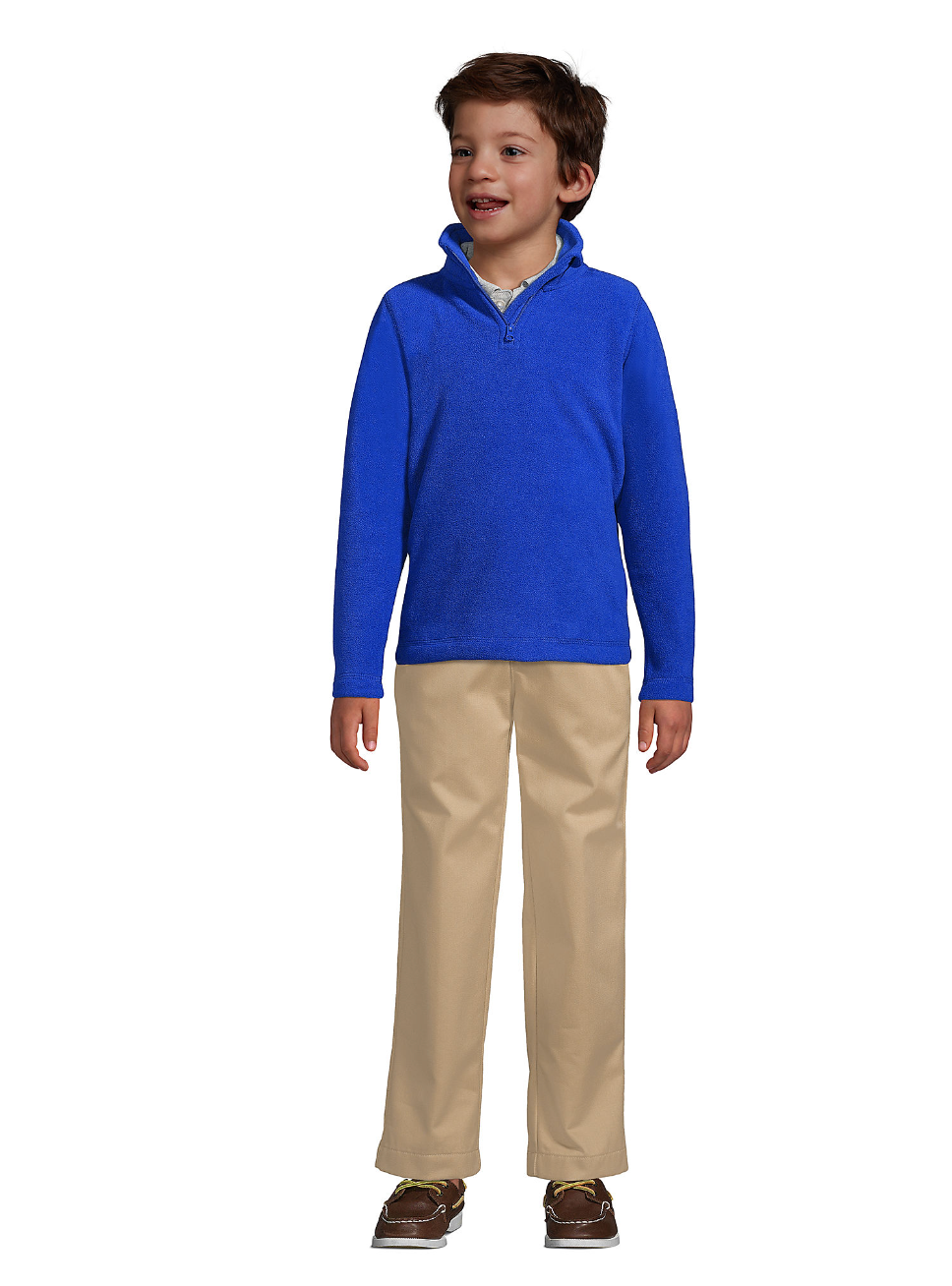 School Uniform Boy's Iron Knee Wrinkle Resistant Plain Front Chino Pants