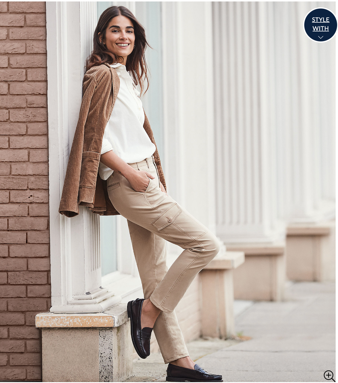 Women's Mid Rise Slim Cargo Knockabout Chino Pants