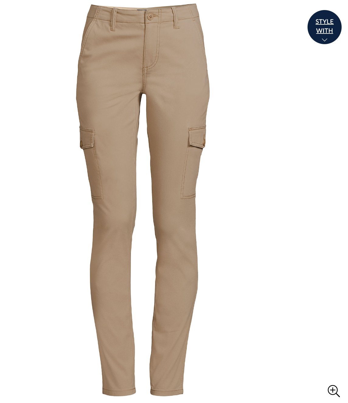 Women's Mid Rise Slim Cargo Knockabout Chino Pants