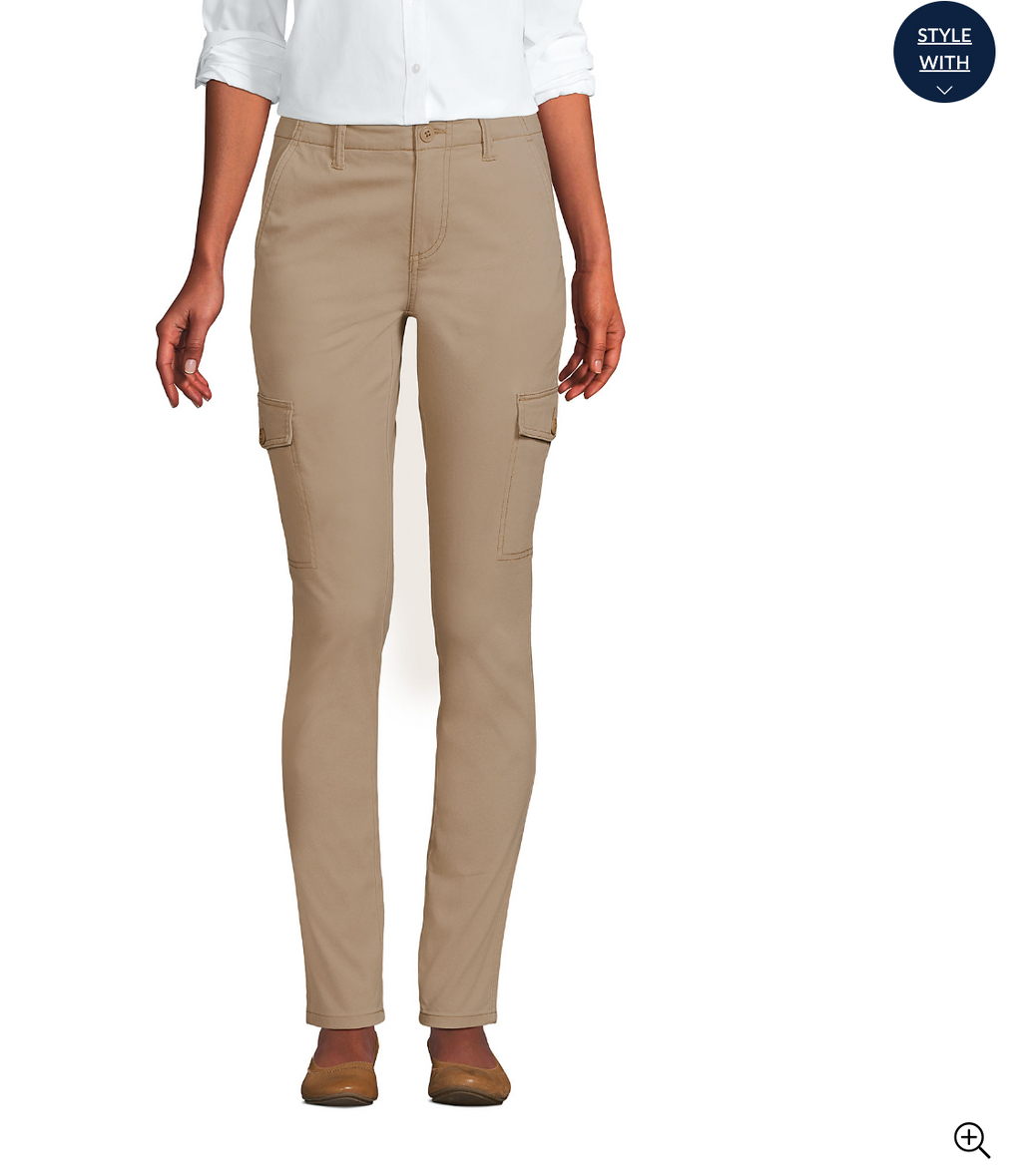 Women's Mid Rise Slim Cargo Knockabout Chino Pants