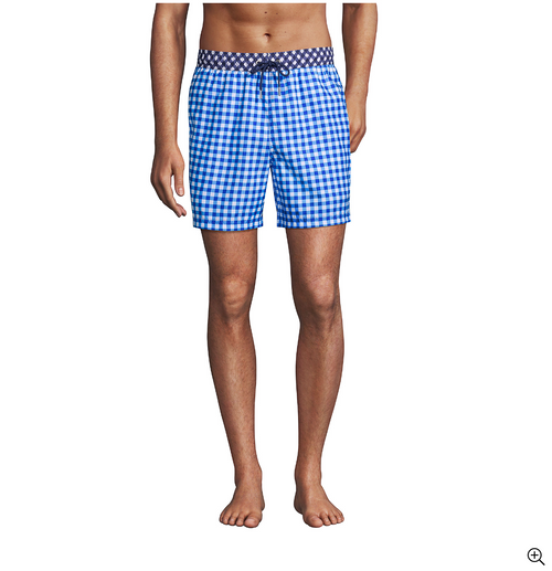 Draper James X Lands' End Men's 6" Print Volley Swim Trunks
