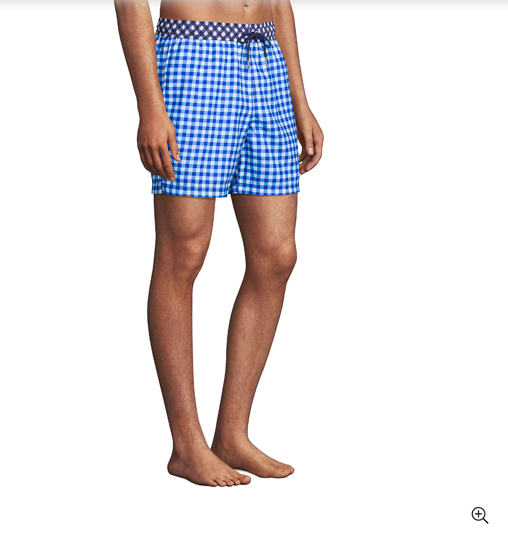 Draper James X Lands' End Men's 6" Print Volley Swim Trunks