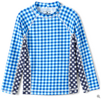 Draper James x Lands' End Kids Husky Mock Neck Rash Guard