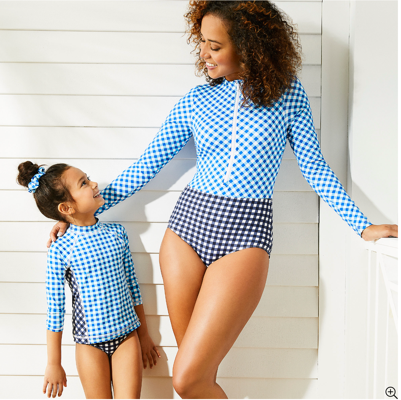 Draper James x Lands' End Kids Husky Mock Neck Rash Guard