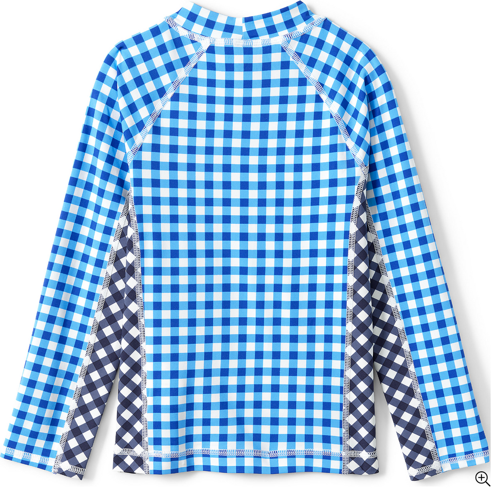 Draper James x Lands' End Kids Husky Mock Neck Rash Guard