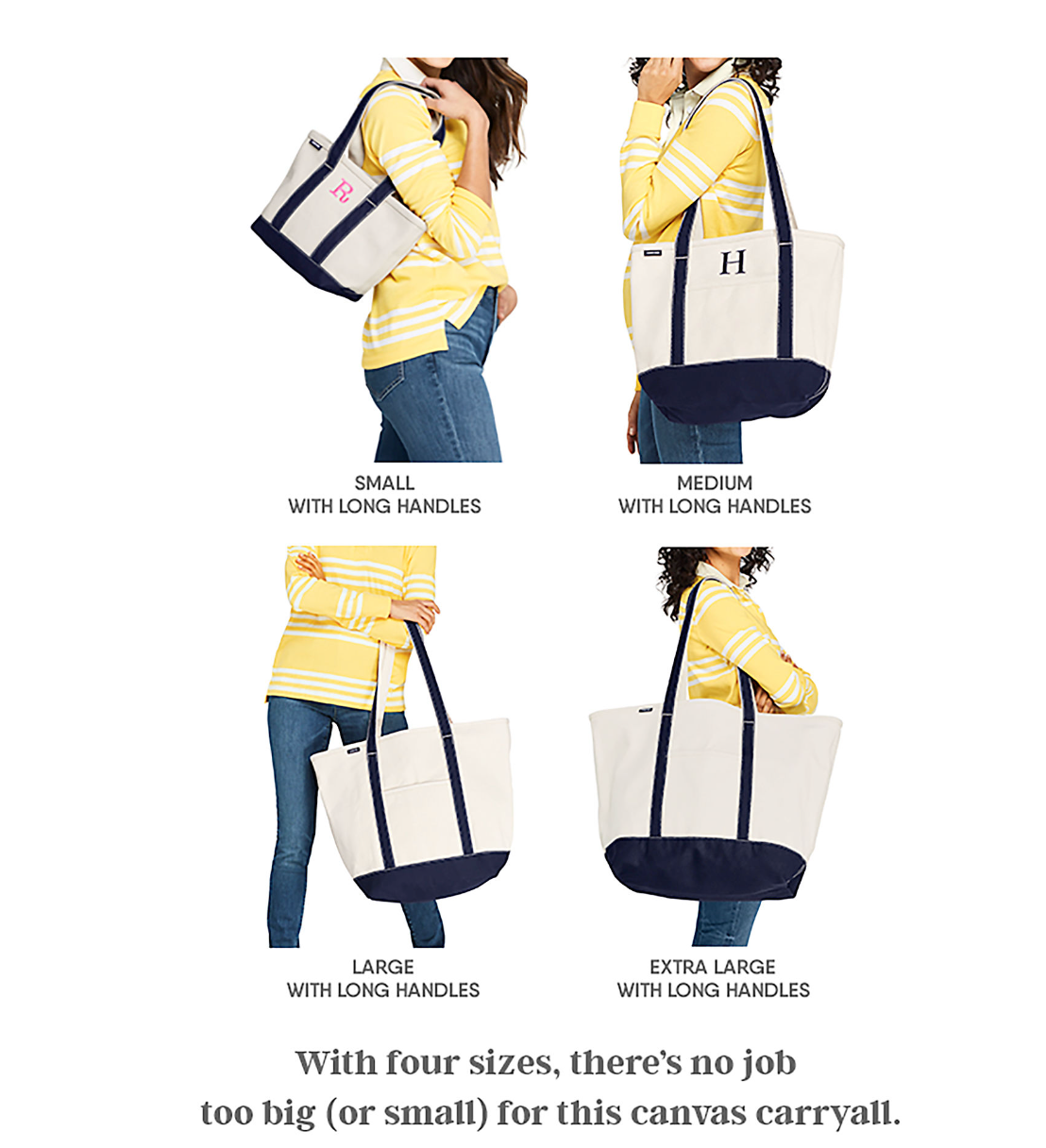 Medium Print 5 Pocket Open Top Canvas Tote Bag