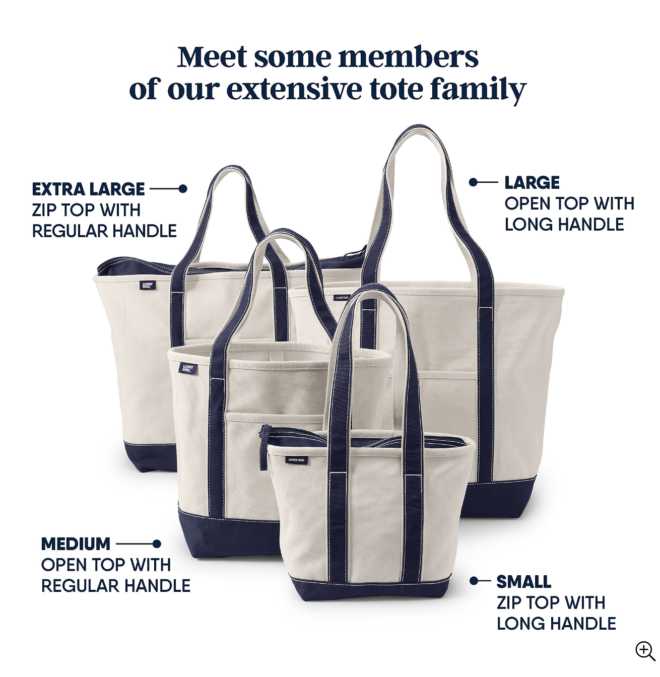 Medium Print 5 Pocket Open Top Canvas Tote Bag