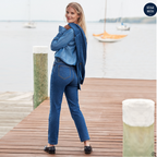 Women's Recover High Rise Straight Leg Blue Jeans