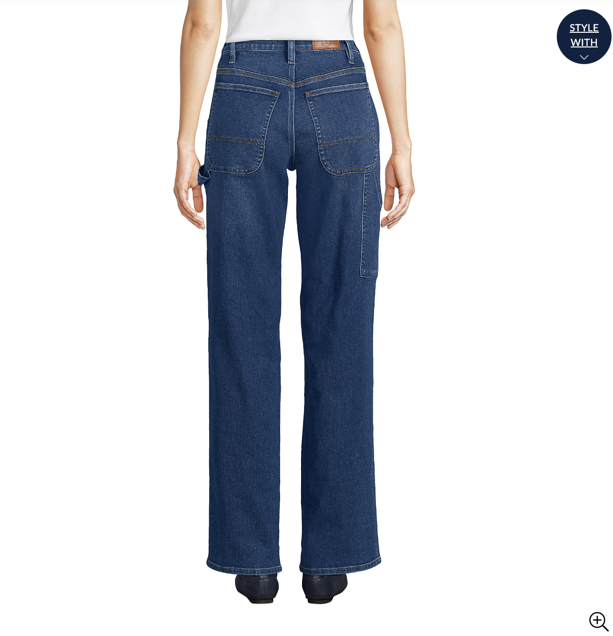 Women's Recover High Rise Relaxed Straight Leg Utility Blue Jeans