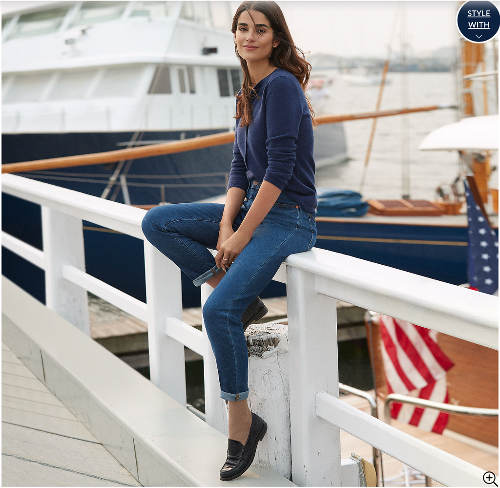 Women's Recover Mid Rise Boyfriend Blue Jeans