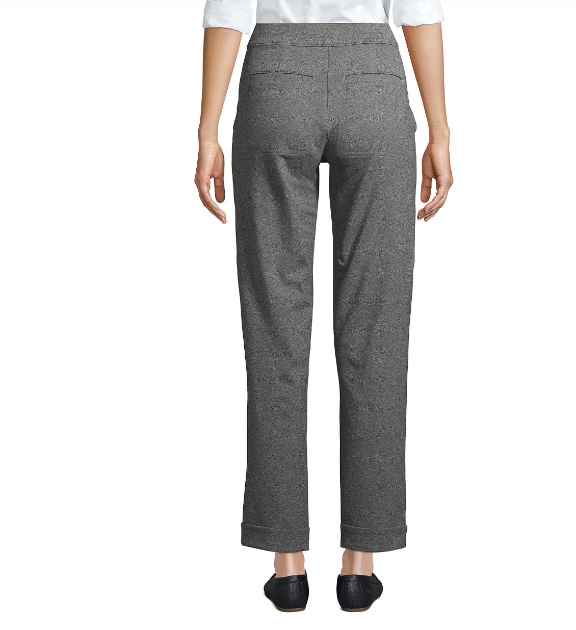 Women's Starfish High Rise Pintuck Straight Leg Elastic Waist Pull On Ankle Pants