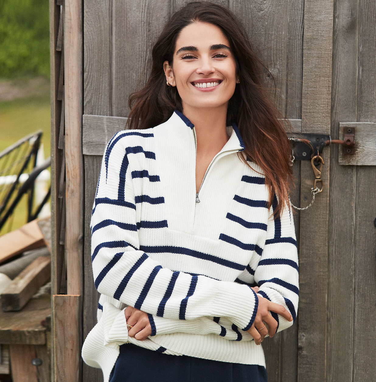 Women's Drifter Cotton Quarter Zip Pullover Sweater